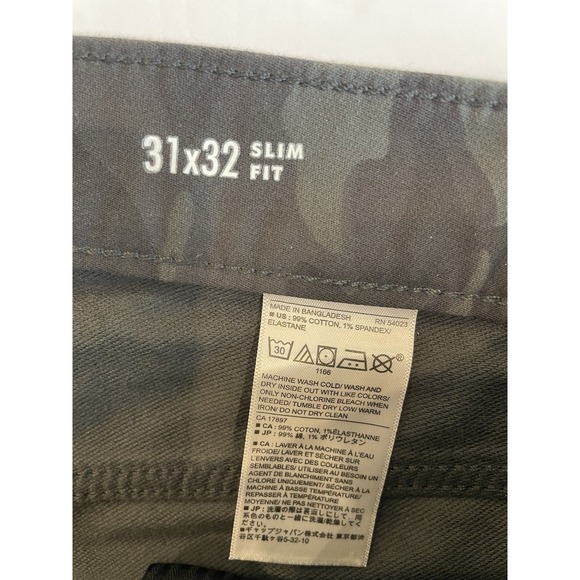 NEW Banana Republic Travel Jean Mens 31x32(31"L) Gray Camo Straight Slim Fit - Picture 5 of 9